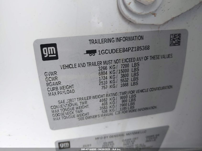 2023 Chevrolet Silverado 1500 - 1GCUDEE84PZ185368