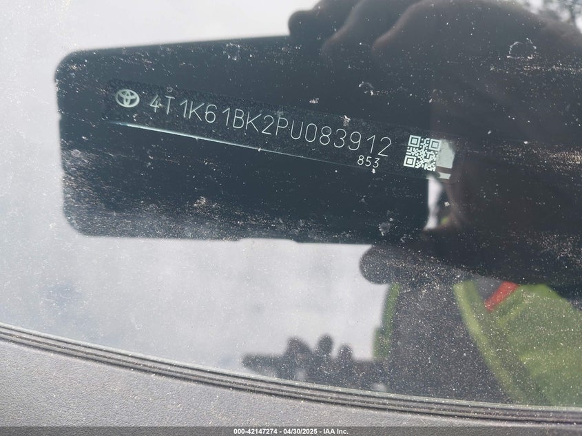 2023 TOYOTA CAMRY VIN: 4T1K61BK2PU083912