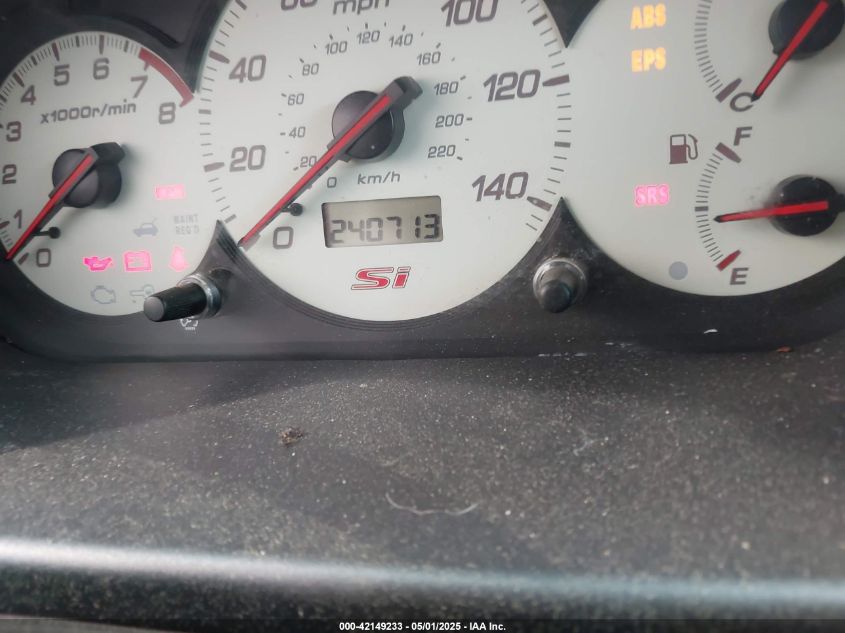 2002 Honda Civic Si VIN: SHHEP33572U309381 Lot: 42149233