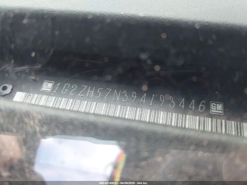 2009 Pontiac G6 Gt VIN: 1G2ZH57N394193446 Lot: 42149323