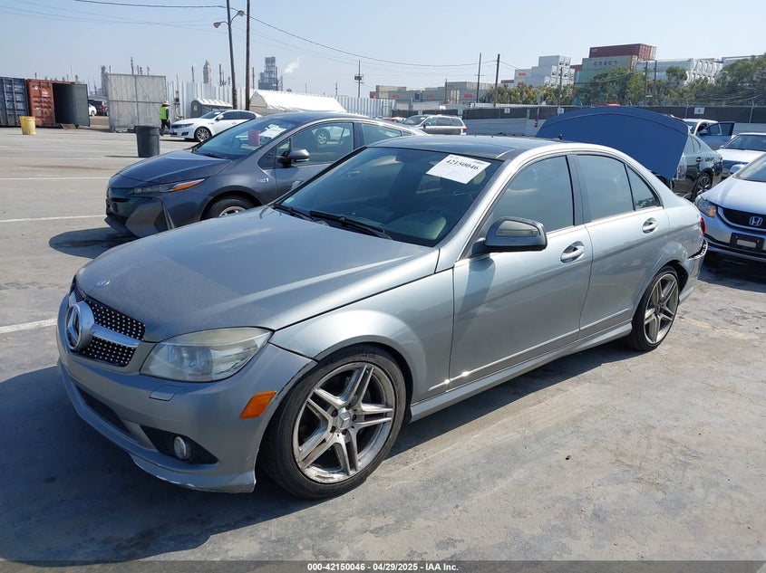 2008 Mercedes-Benz C 350 Sport silver sedan gasoline WDDGF56X48F174635 photo #3
