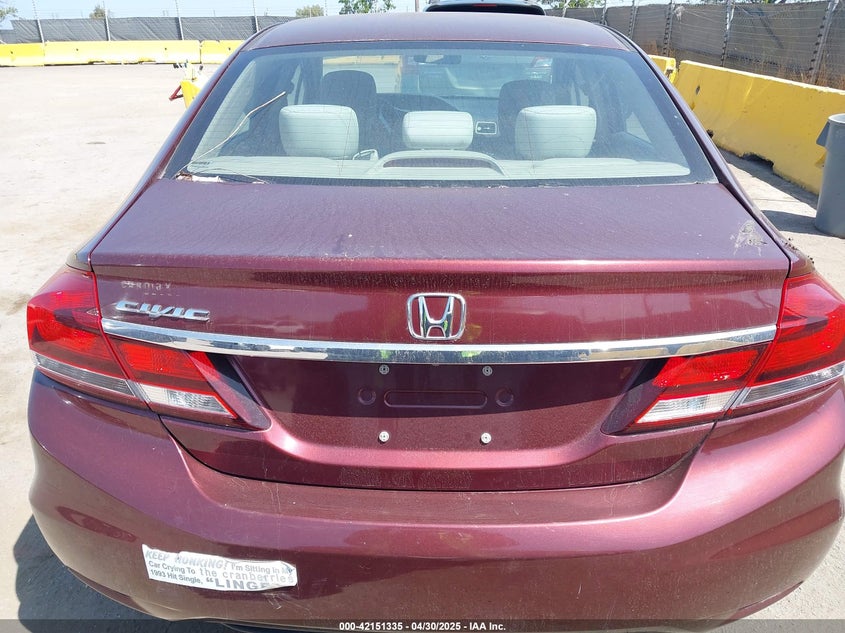 2014 HONDA CIVIC VIN: 19XFB2F58EE261765