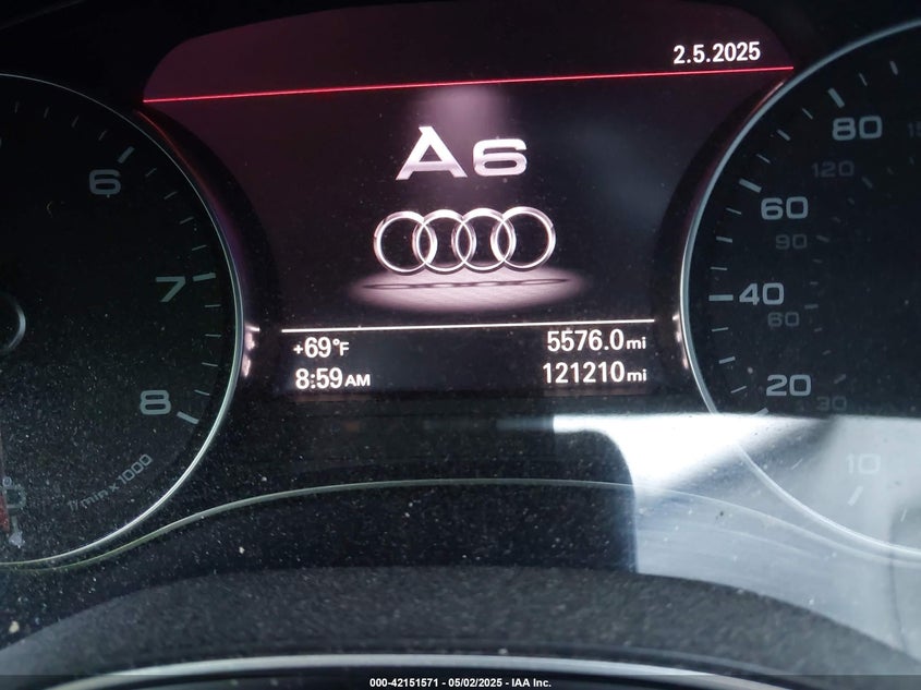 2012 AUDI A6 VIN: WAUBGAFC5CN005727