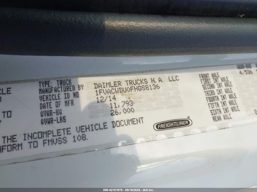 1FVACWDU0FHGS8136 2015   photo no. 8