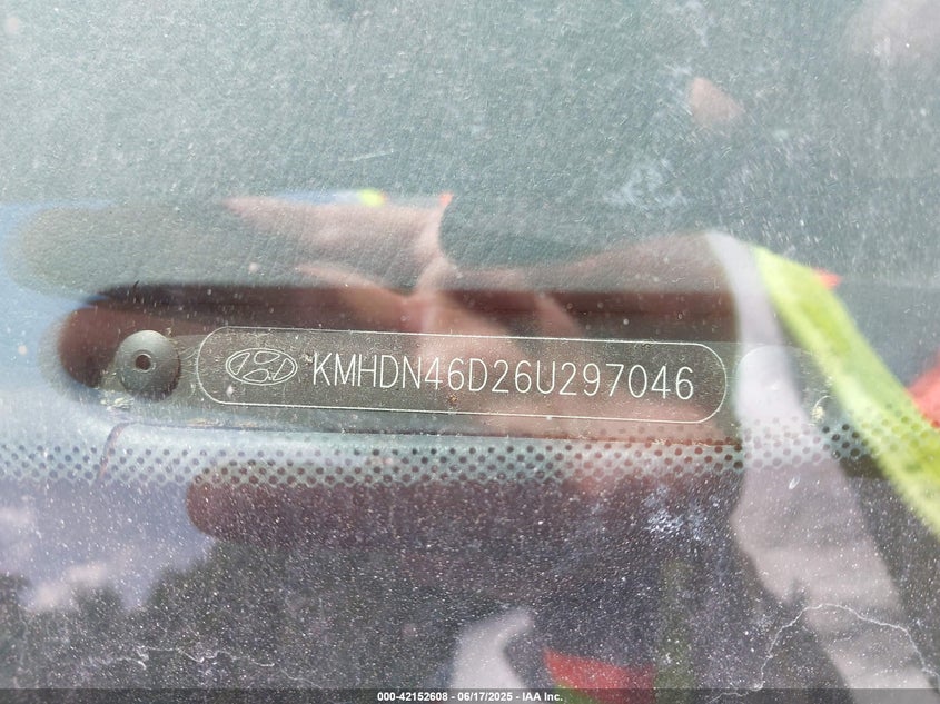 2006 HYUNDAI ELANTRA VIN: KMHDN46D26U297046