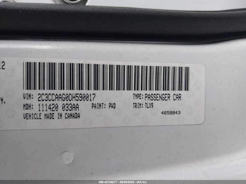 2013 Chrysler 300 Motown VIN: 2C3CCAAG0DH590017 Lot: 42155277