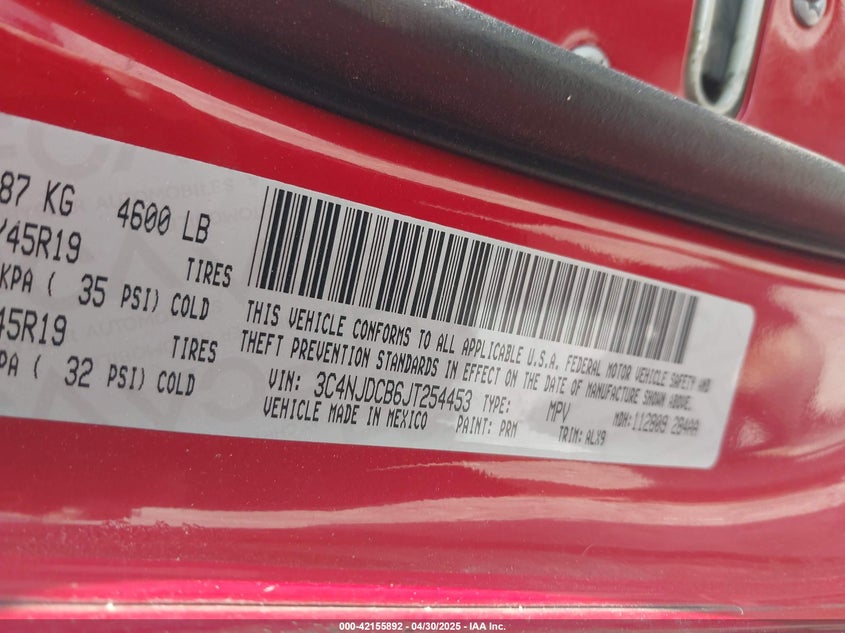 2018 JEEP COMPASS LIMITED 4X4 - 3C4NJDCB6JT254453