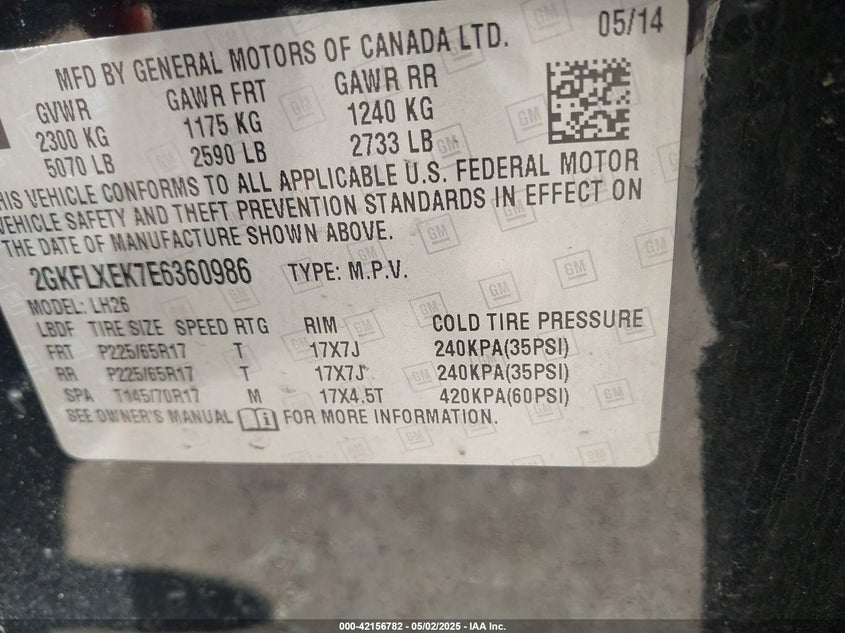 2014 GMC TERRAIN SLT-1 - 2GKFLXEK7E6360986