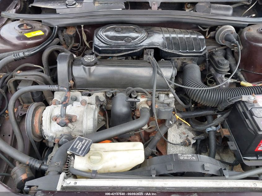 1991 Dodge Shadow VIN: 3B3XP4K5MT615827 Lot: 42157848