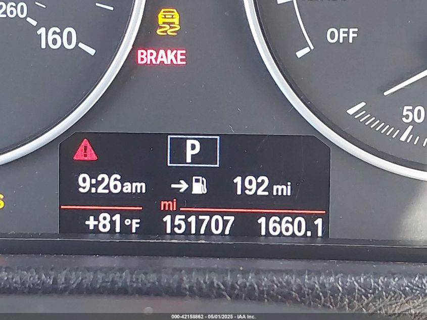 2016 BMW 320I VIN: WBA8A9C56GK617121 Lot: 42158862