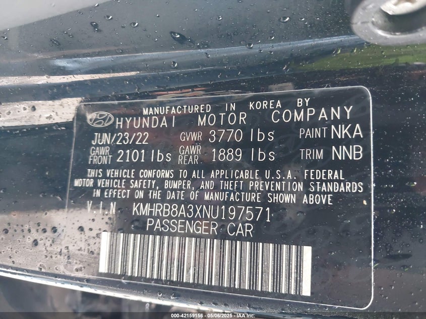 2022 HYUNDAI VENUE SE - KMHRB8A3XNU197571