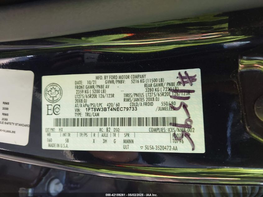 2022 Ford F-350 - 1FT8W3BT4NEC79733