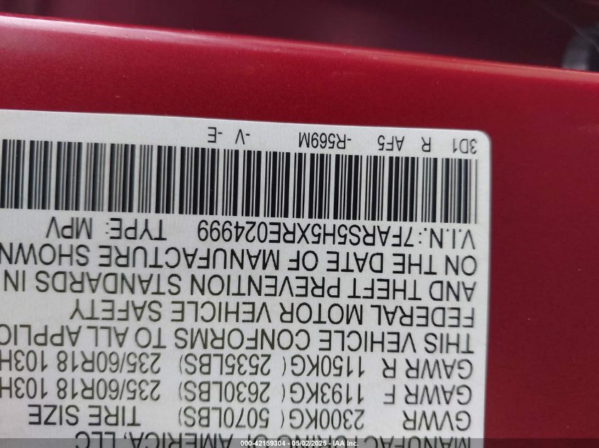 2024 Honda CR-V - 7FARS5H5XRE024999