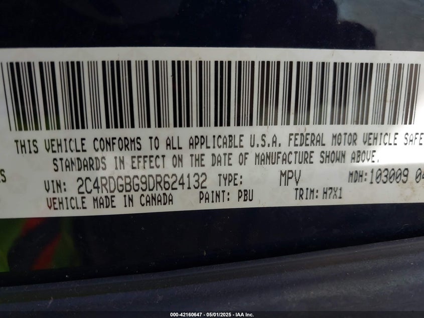 2013 DODGE GRAND CARAVAN SE - 2C4RDGBG9DR624132
