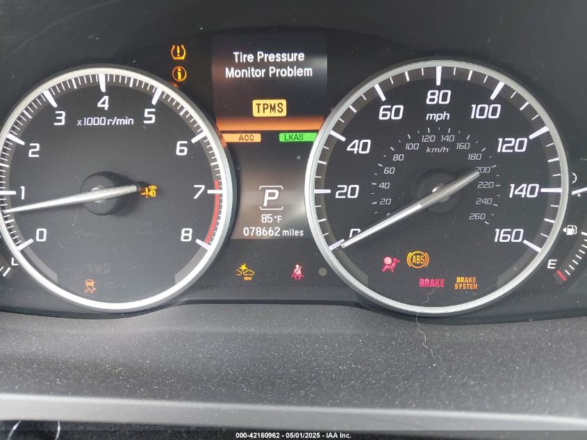 2017 Acura Rdx Advance Package VIN: 5J8TB4H78HL034019 Lot: 42160962