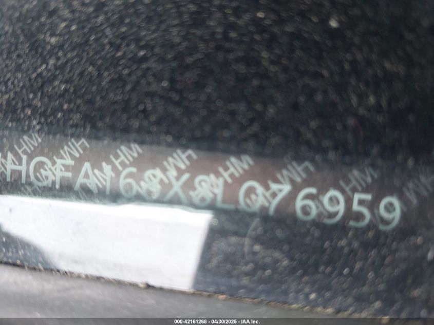 2008 Honda Civic Ex VIN: 1HGFA168X8L076959 Lot: 42161268