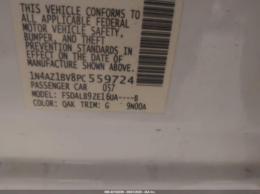 2023 Nissan Leaf S 40 Kwh VIN: 1N4AZ1BV8PC559724 Lot: 42162359