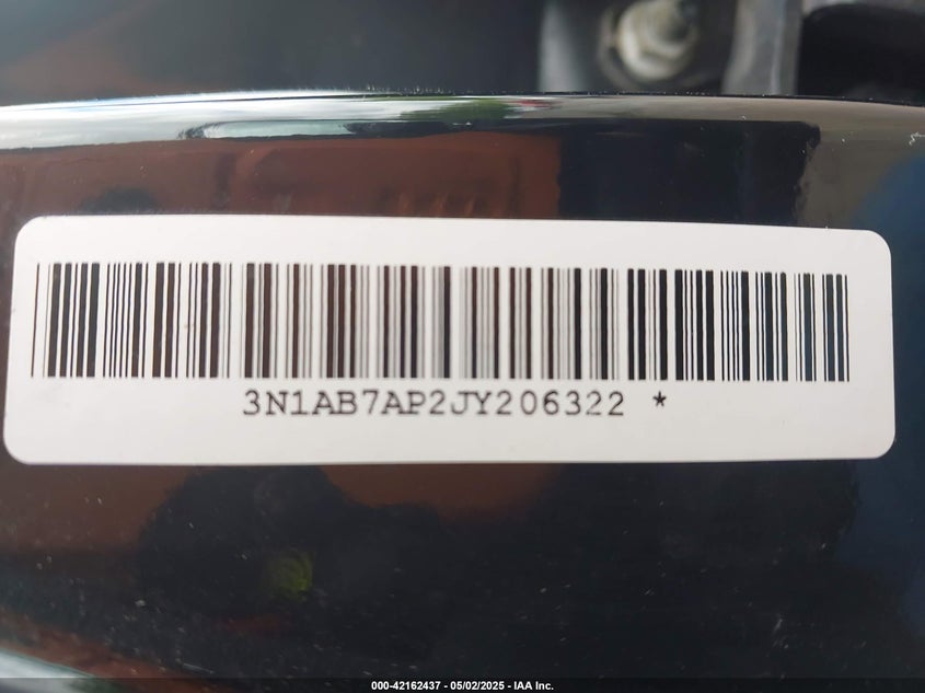 2018 NISSAN SENTRA VIN: 3N1AB7AP2JY206322