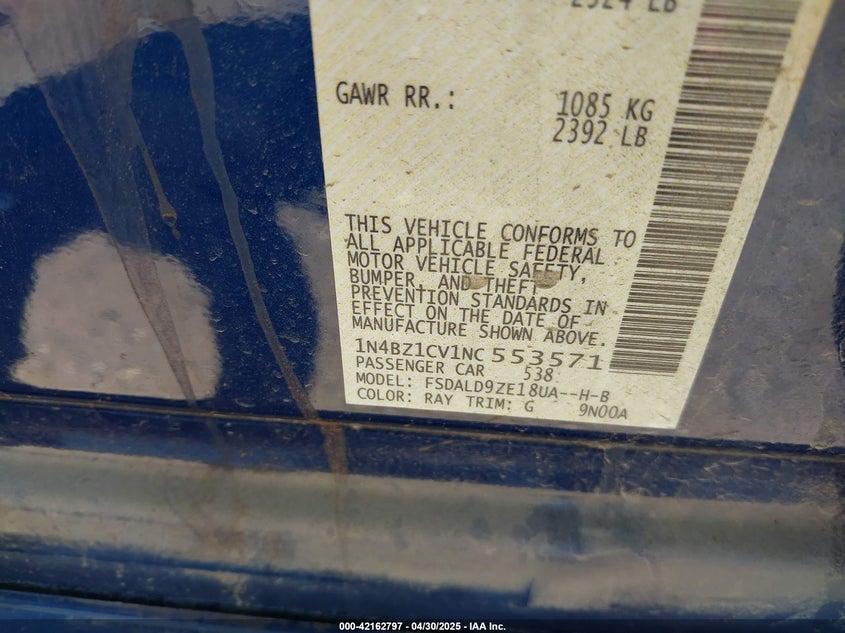 2022 NISSAN LEAF SV PLUS 62 KWH - 1N4BZ1CV1NC553571