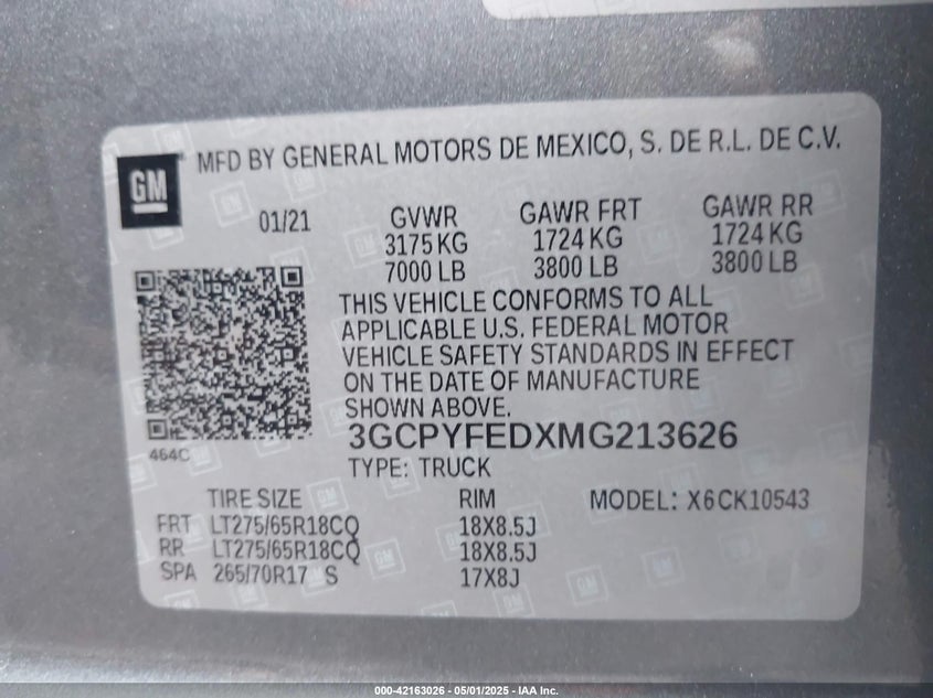 2021 CHEVROLET SILVERADO 1500 4WD  SHORT BED LT TRAIL BOSS - 3GCPYFEDXMG213626