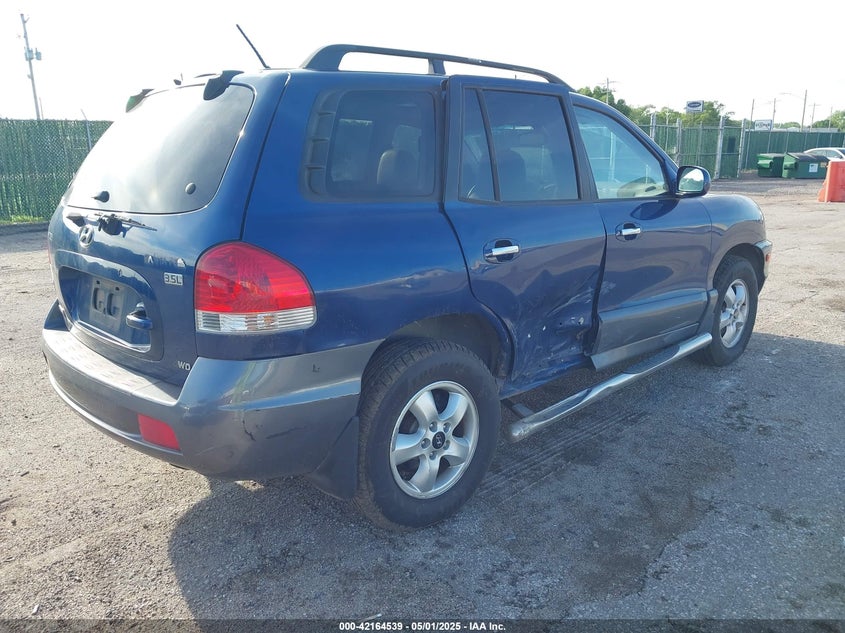 KM8SC73E96U095848 2006 HYUNDAI SANTA FE photo no. 4