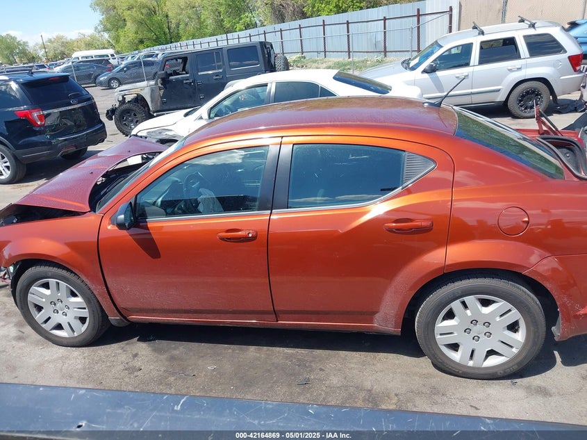 2012 DODGE AVENGER VIN: 1C3CDZAB1CN219924
