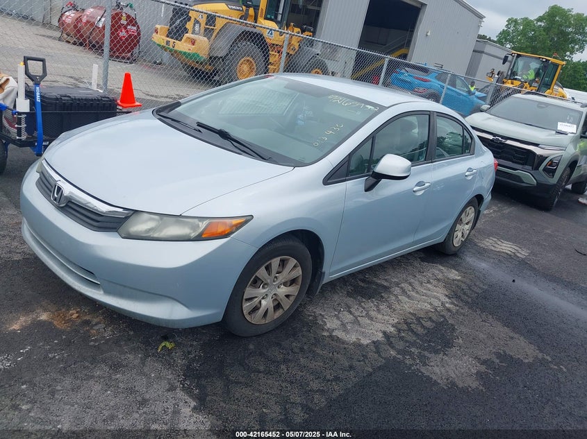 2012 HONDA CIVIC VIN: 19XFB2F52CE013430