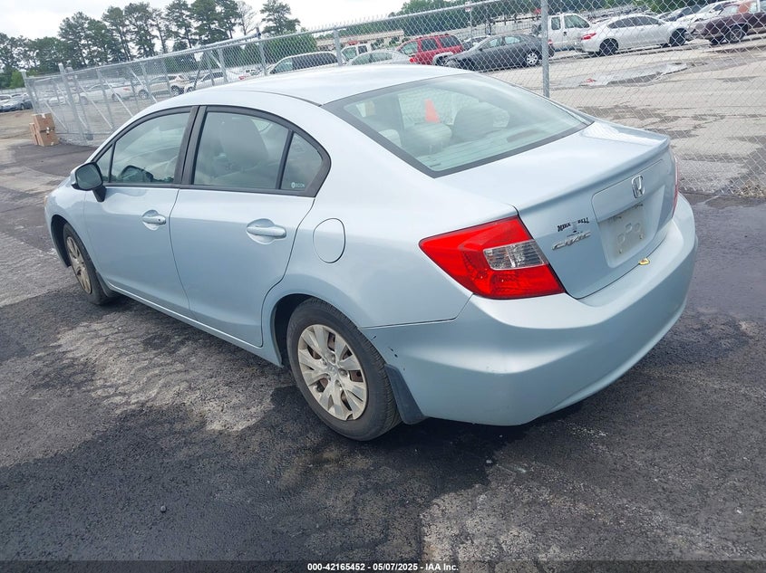 2012 HONDA CIVIC VIN: 19XFB2F52CE013430