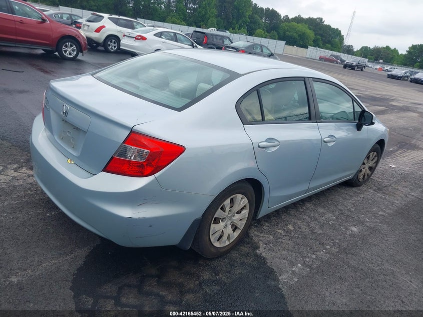 2012 HONDA CIVIC VIN: 19XFB2F52CE013430