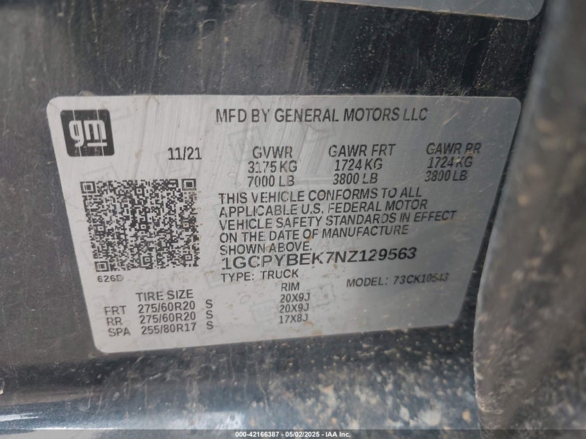 2022 CHEVROLET SILVERADO LTD VIN: 1GCPYBEK7NZ129563