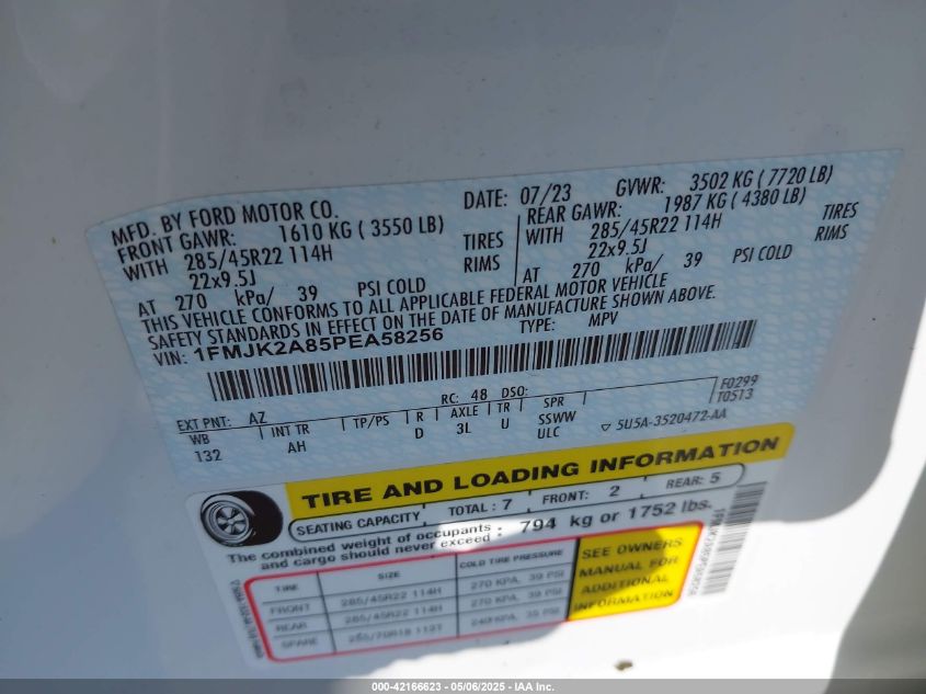 2023 Ford Expedition - 1FMJK2A85PEA58256