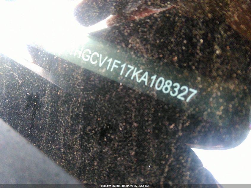 VIN 1HGCV1F17KA108327 2019 HONDA ACCORD LX