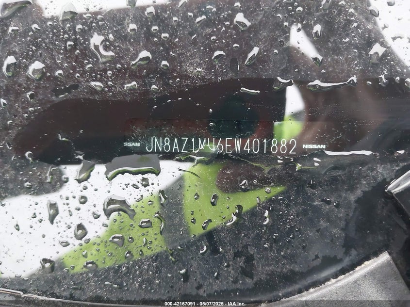 2014 NISSAN MURANO VIN: JN8AZ1MU6EW401882