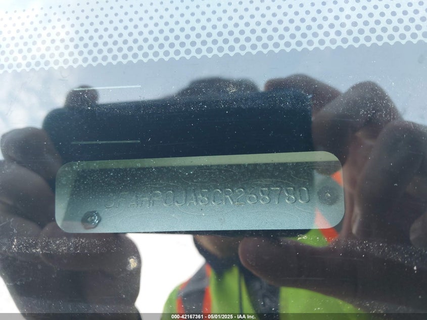 2012 FORD FUSION VIN: 3FAHP0JA8CR268780