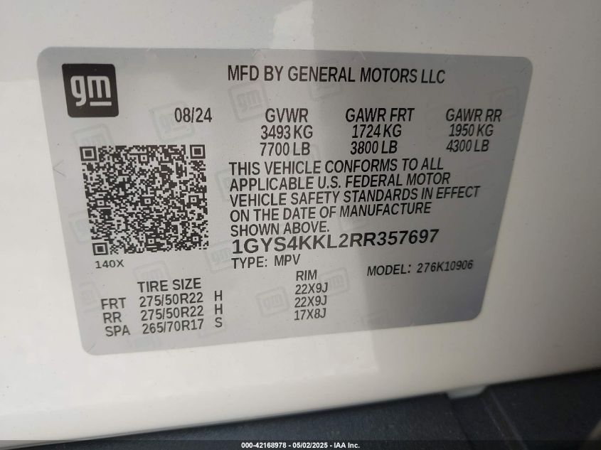 2024 Cadillac Escalade ESV - 1GYS4KKL2RR357697