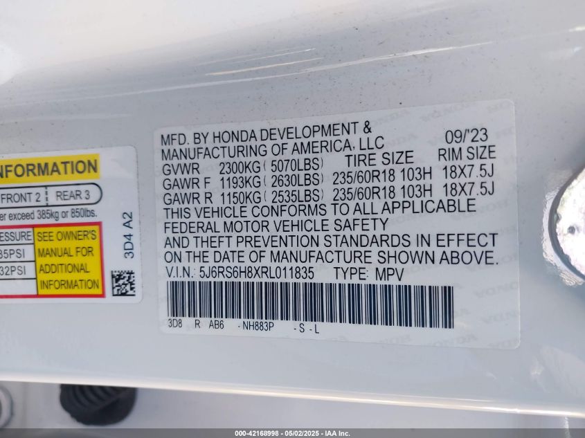 2024 Honda CR-V - 5J6RS6H8XRL011835