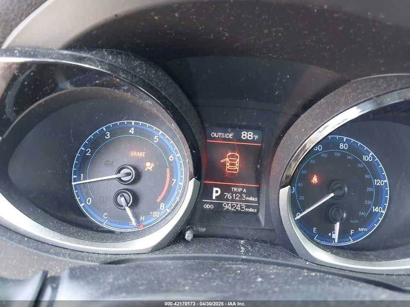 2016 TOYOTA COROLLA VIN: 5YFBURHE7GP423787