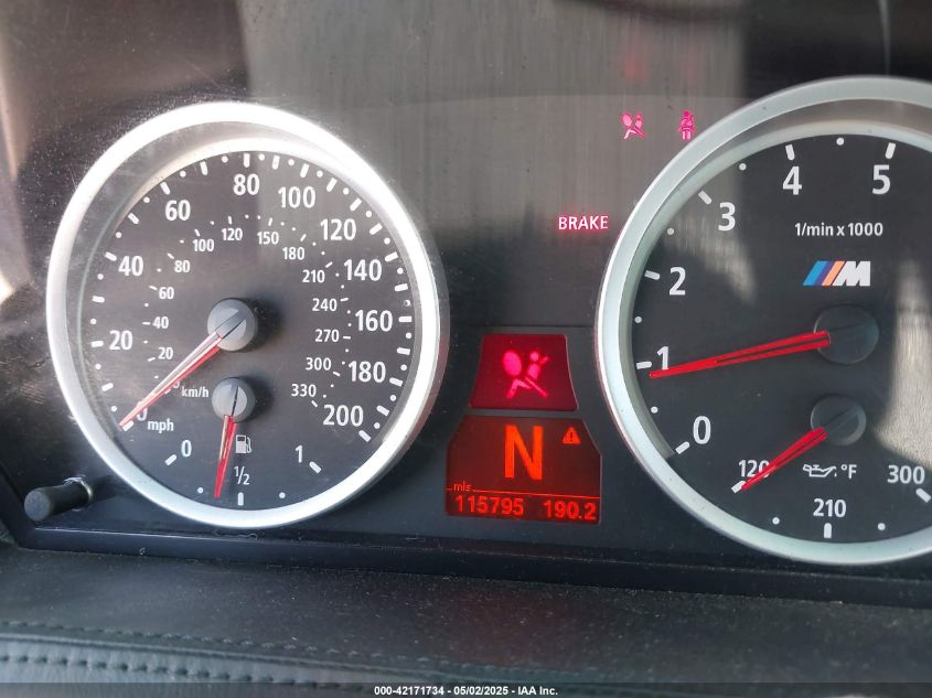 2008 BMW M6 VIN: WBSEH93558CY24847 Lot: 42171734