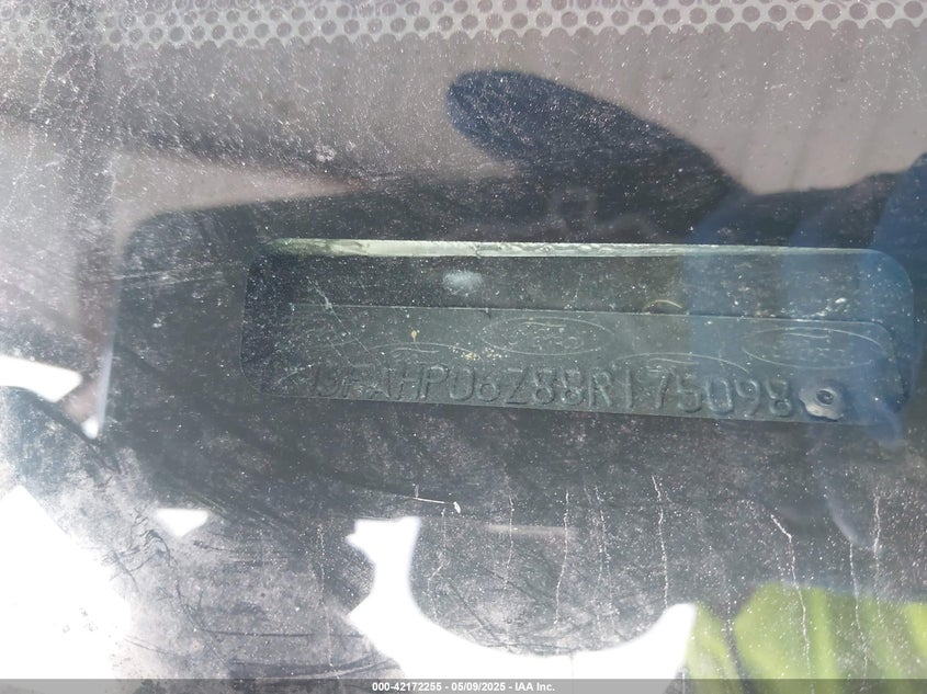 2008 FORD FUSION VIN: 3FAHP06Z88R175098