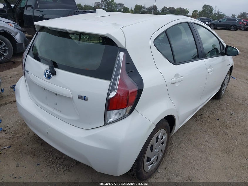 Vin: jtdkdtb36g1121951, lot: 42664701, toyota prius c two 20164