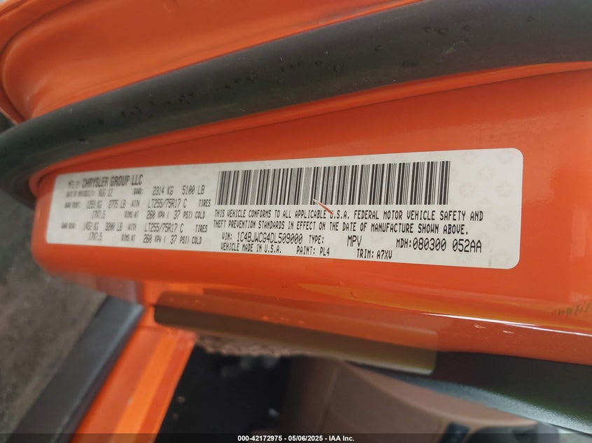 2013 Jeep Wrangler Rubicon VIN: 1C4BJWCG4DL509000 Lot: 42172975