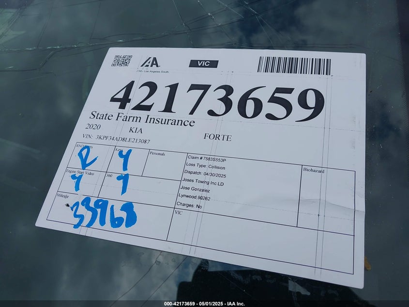 2020 KIA FORTE GT-LINE - 3KPF34AD8LE213087