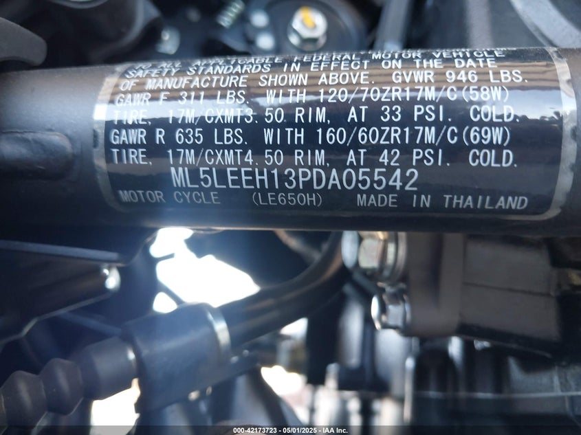 2023 KAWASAKI KLE650 F - ML5LEEH13PDA05542
