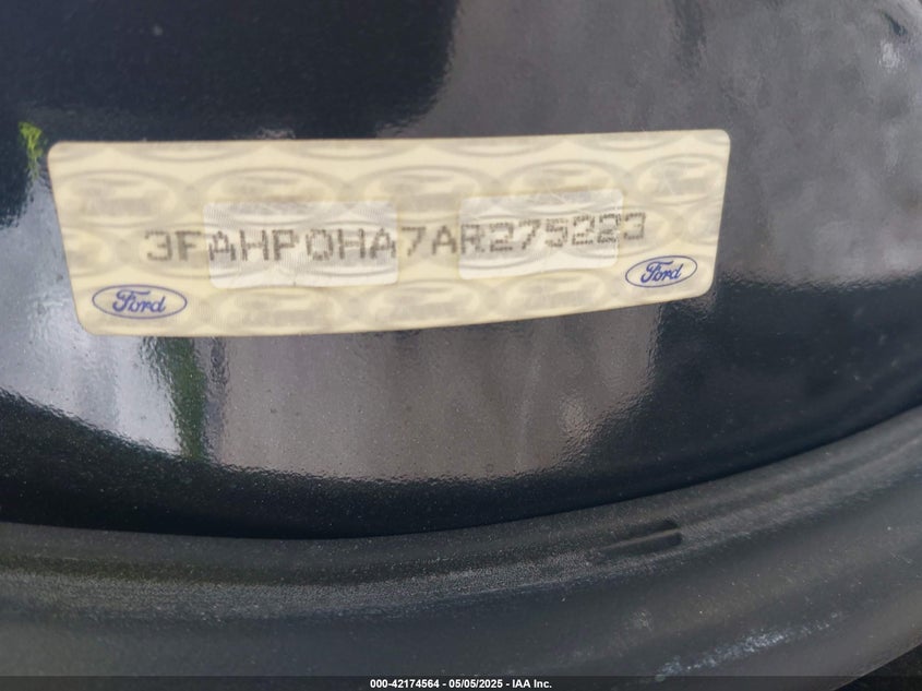 2010 FORD FUSION VIN: 3FAHP0HA7AR275223