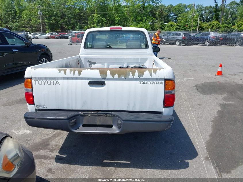 2001 Toyota Tacoma VIN: 5TENL42N01Z846692 Lot: 42177183