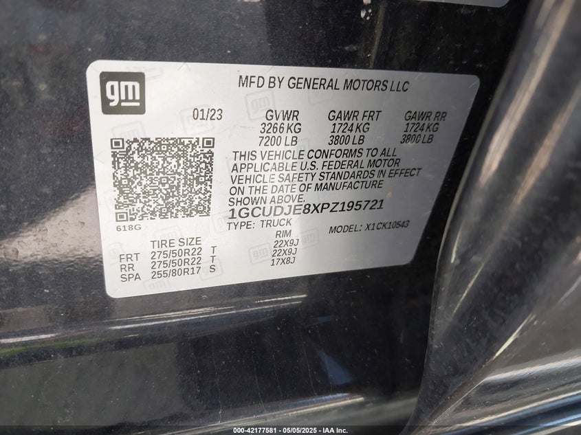 2023 CHEVROLET SILVERADO 1500 4WD  SHORT BED HIGH COUNTRY - 1GCUDJE8XPZ195721