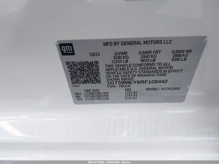 2024 GMC Sierra - 1GT59MEY6RF108442