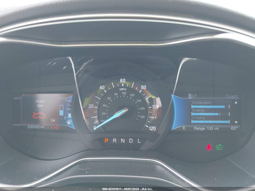 2017 FORD FUSION HYBRID VIN: 3FA6P0LU5HR238576