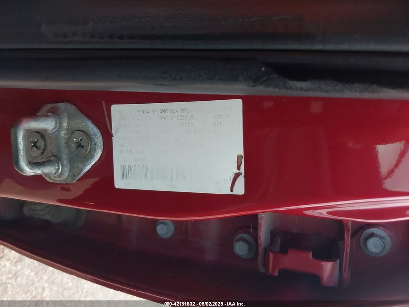 2007 HONDA ACCORD VIN: 1HGCM567X7A109364