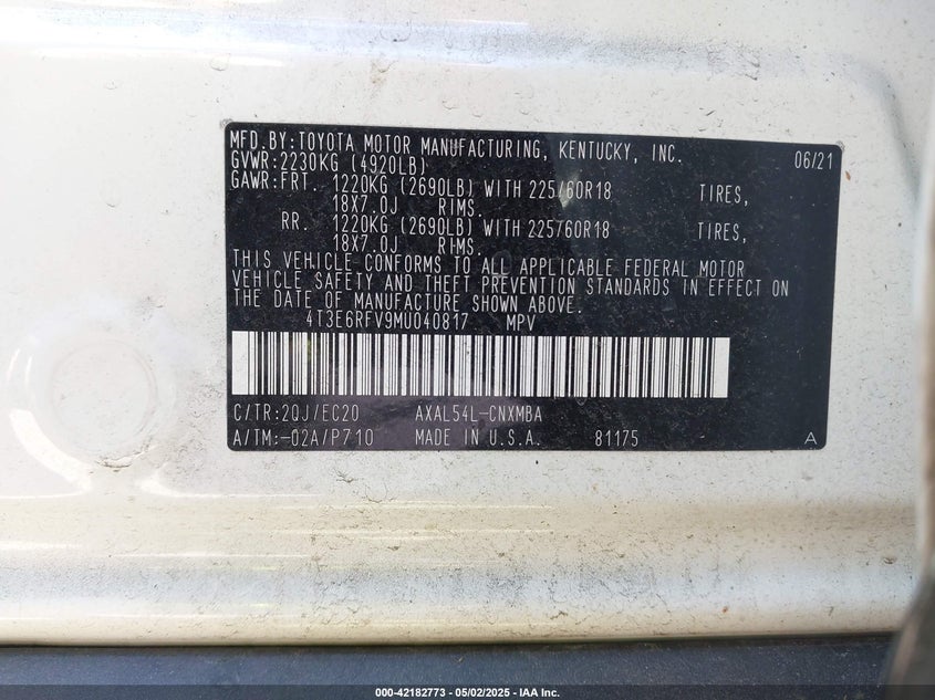 2021 TOYOTA RAV4 HYBRID XSE - 4T3E6RFV9MU040817